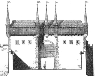 Brána Špička v pozdně gotickém opevnění Vyšehradu