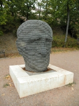 Socha Jana Skácela z trubek, Jiří Sobotka, Brno, 2016