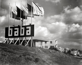 Výstavní kolonie Baba – poutač od Ladislava Sutnara