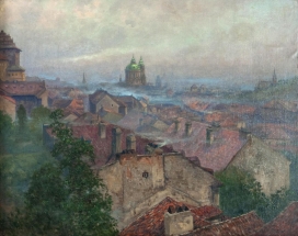 Ferdinand Engelmüller, Jarní soumrak nad Prahou, 1917