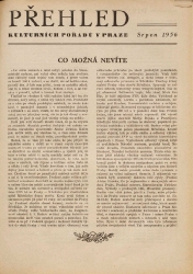 Přehled kulturních pořadů v Praze srpen 1956