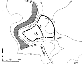 Schematický plán hradiště