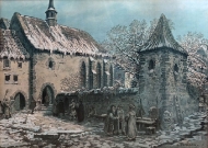 Novostavba Betlémské kaple na starších zaniklých stavbách