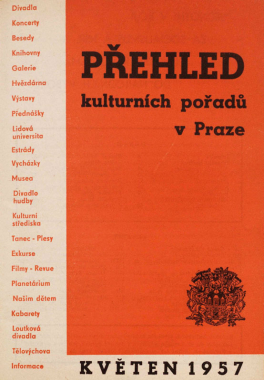 Přehled kulturních pořadů v Praze květen 1957