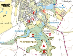 Vrstevnicová topografická mapa