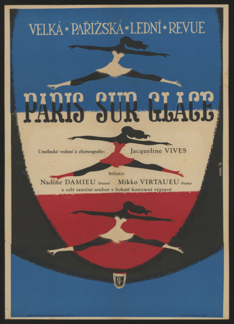 Wenig – Velká pařížská lední revue, plakát, 1957, © Moravská galerie v Brně