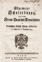 Všeobecný školní řád  Marie Terezie, 1774