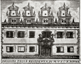 Průčelí Šporkova domu, kresba J. R. Šporka