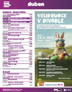 Divadlo A. Dvořáka Příbram v dubnu 2025