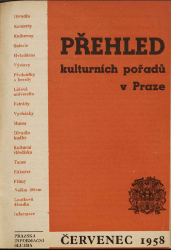 Přehled kulturních pořadů v Praze červenec 1958