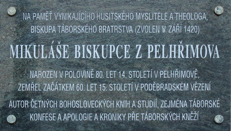Pamětní deska v Pelhřimově, Růžová ulici