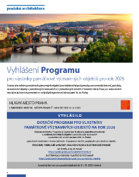 Vyhlášení Programu pro vlastníky památkově významných objektů pro rok 2026
