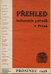 Přehled kulturních pořadů v Praze prosinec 1958