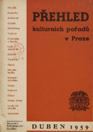 Přehled kulturních pořadů v Praze duben 1959