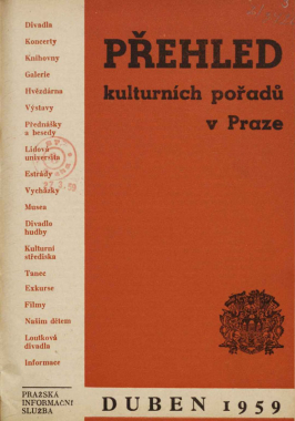 Přehled kulturních pořadů v Praze duben 1959