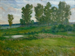 Augustin Satra, Krajina s rybníkem, 1900